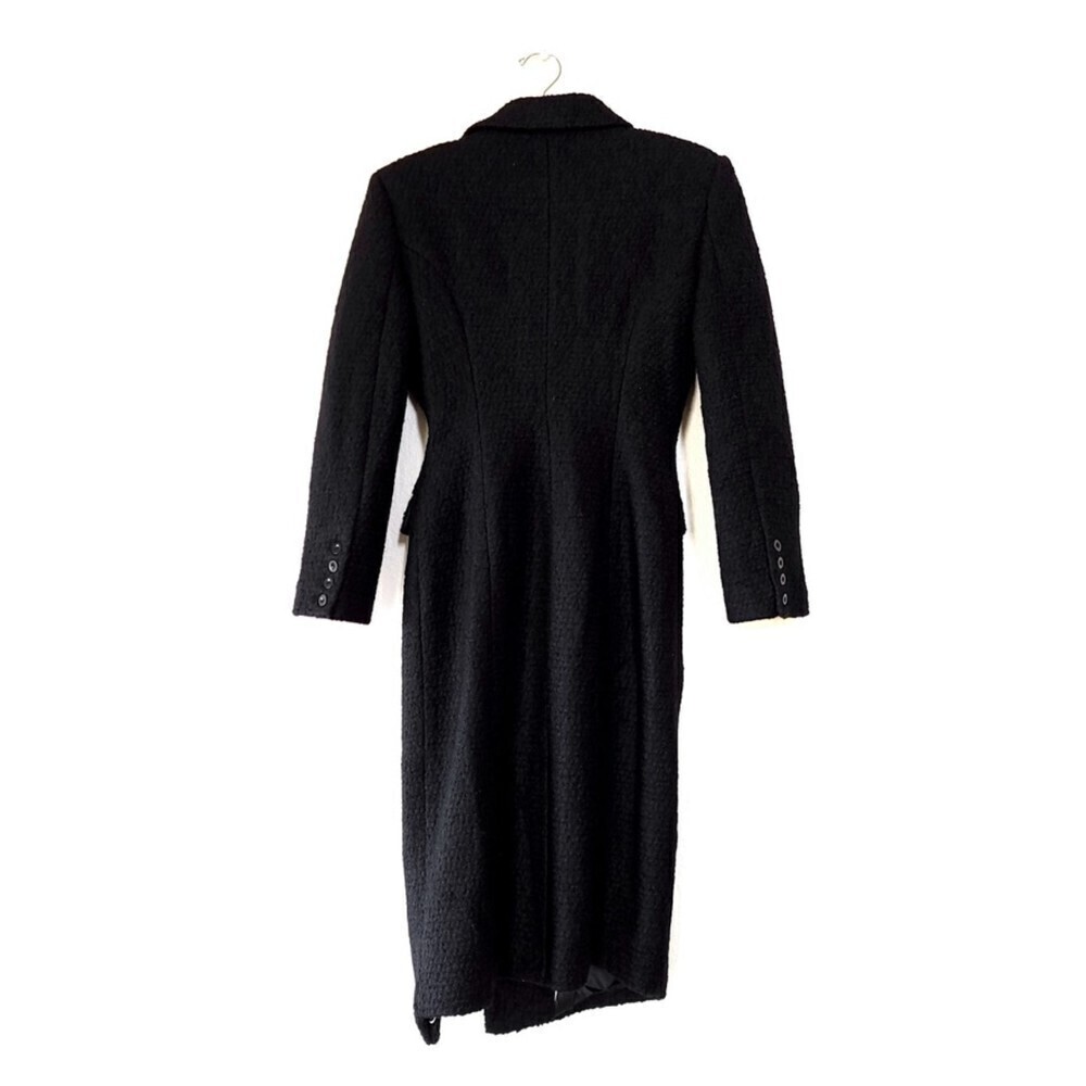 NEW L'Academie Boucle Wool Micha Long Coat Black Tailored Old Money Minimal XS - Picture 8 of 15